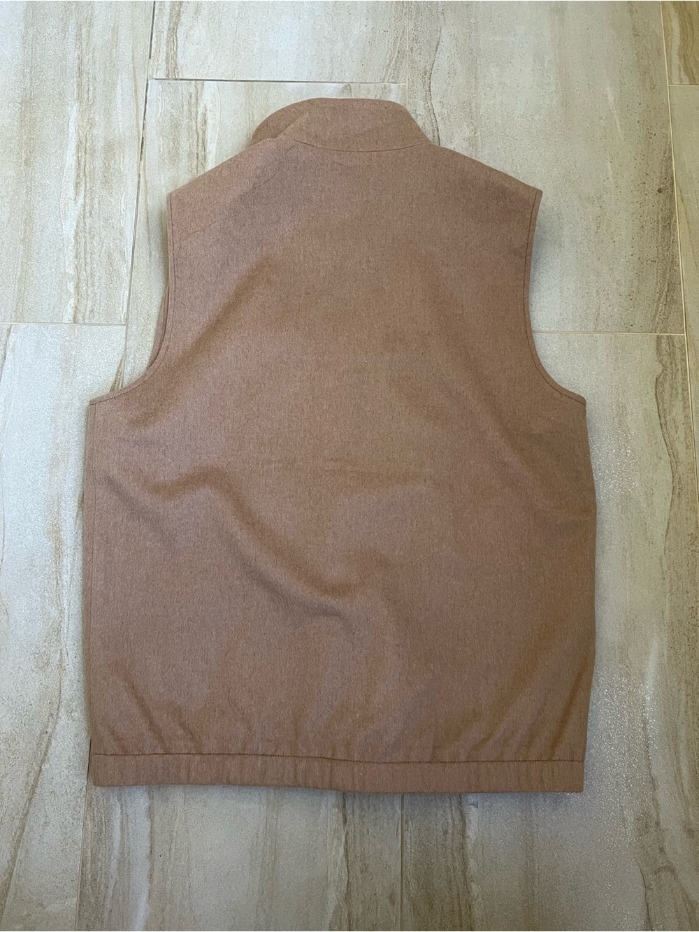 Suitsupply 100% Camel Wool Zip Front Vest - Picture 9 of 11